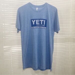 Yeti/American Apparel NWOT Soft Heather Blue Track Shirt
